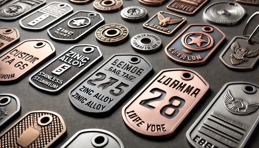 Custom Metal Bag Tags in Multiple Finishes