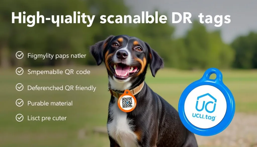 High-quality scannable QR dog tags