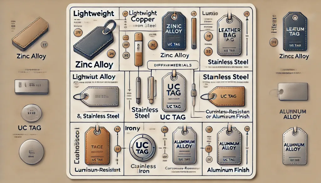 Infographic showcasing different metal materials and their properties