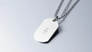 Personalized military tag necklace made from durable stainless steel