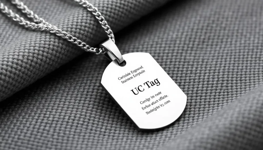 personalized military tag necklace