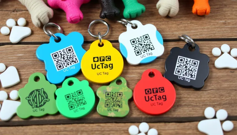 unique dog tags with QR code