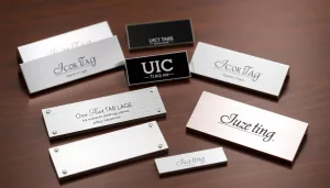 High-quality metal name tags for employees