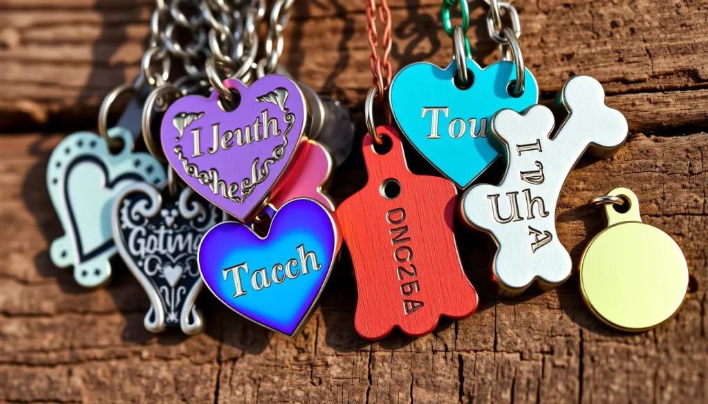 Personalized pet tags made of metal