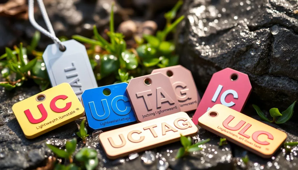 Weather-resistant aluminum tags