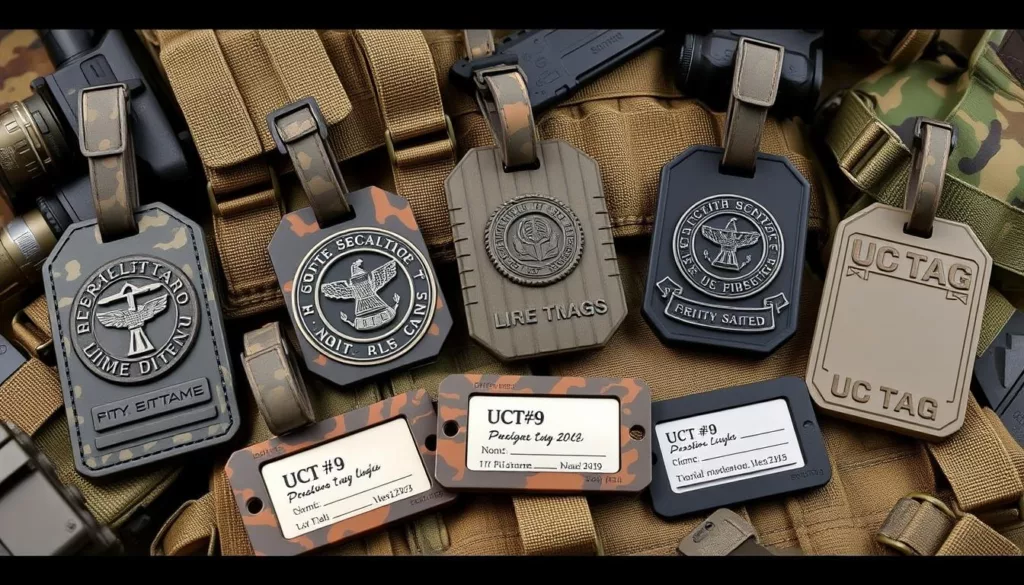 Custom bag tags for soldiers tactical gear and military equipment