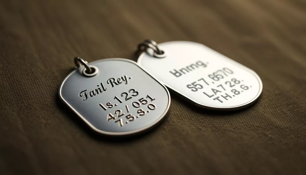 info on dog tag for humans