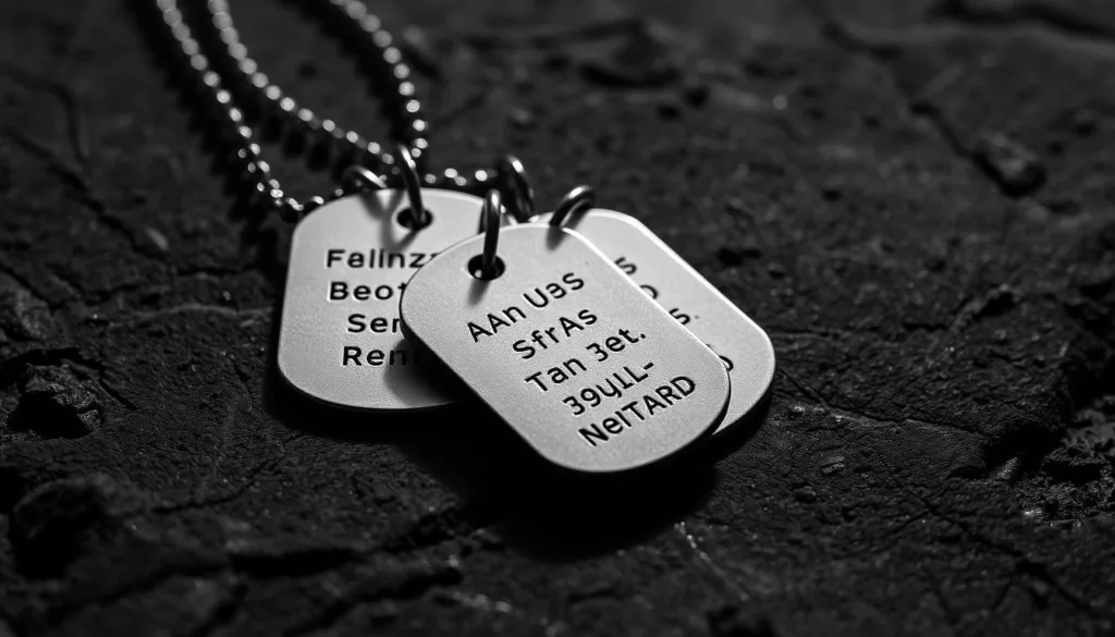 legal requirements for military dog tags