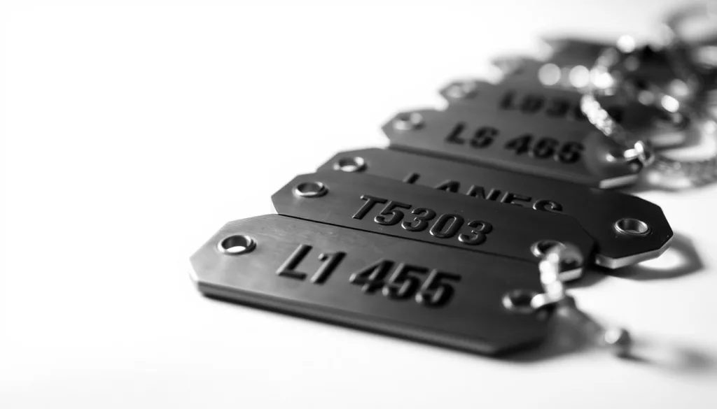 stainless steel identification tags