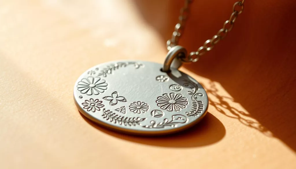 steel necklace engraving styles