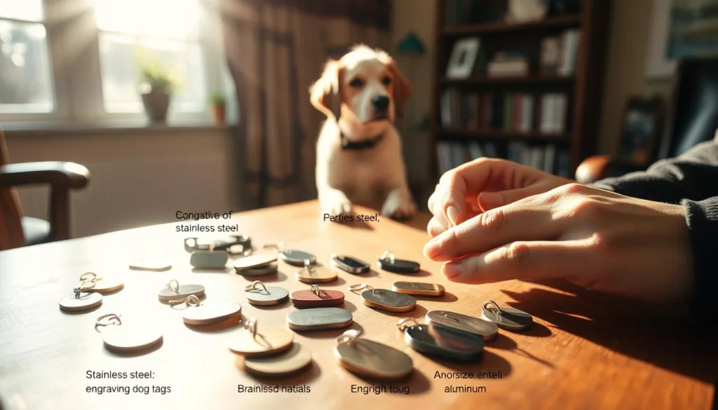 Choosing dog tags for personalized pet identification