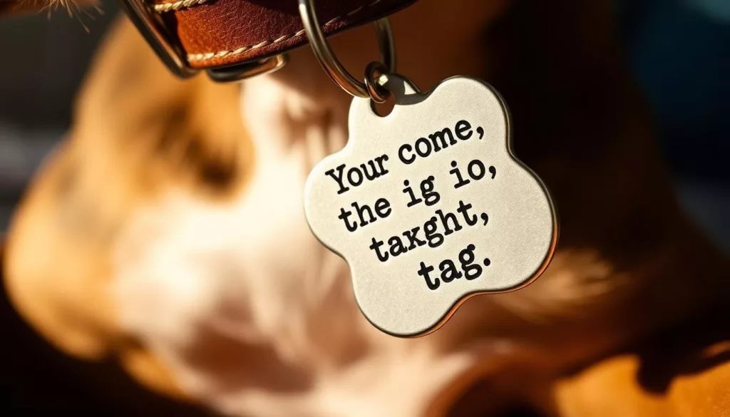 humorous dog tag