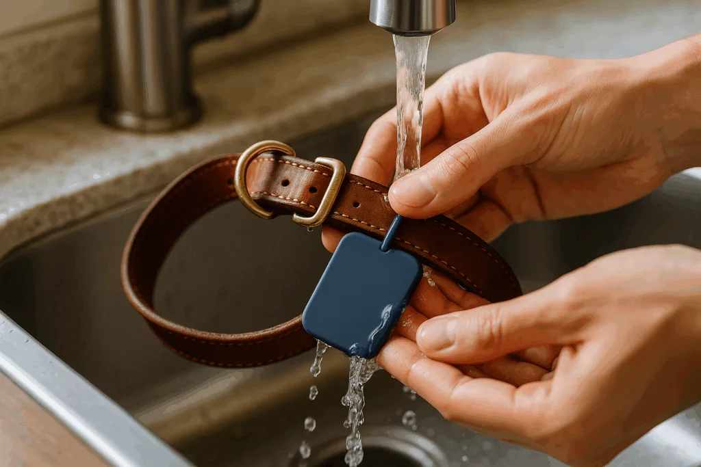 cleaning silicone dog tag