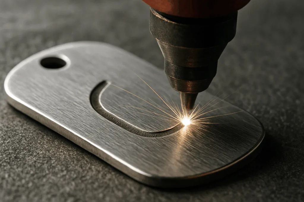 fiber laser engraving dog tag