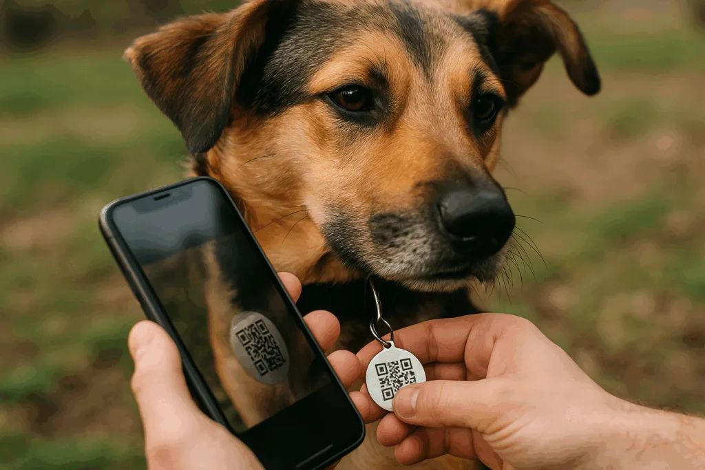 lost dog qr code tag scan