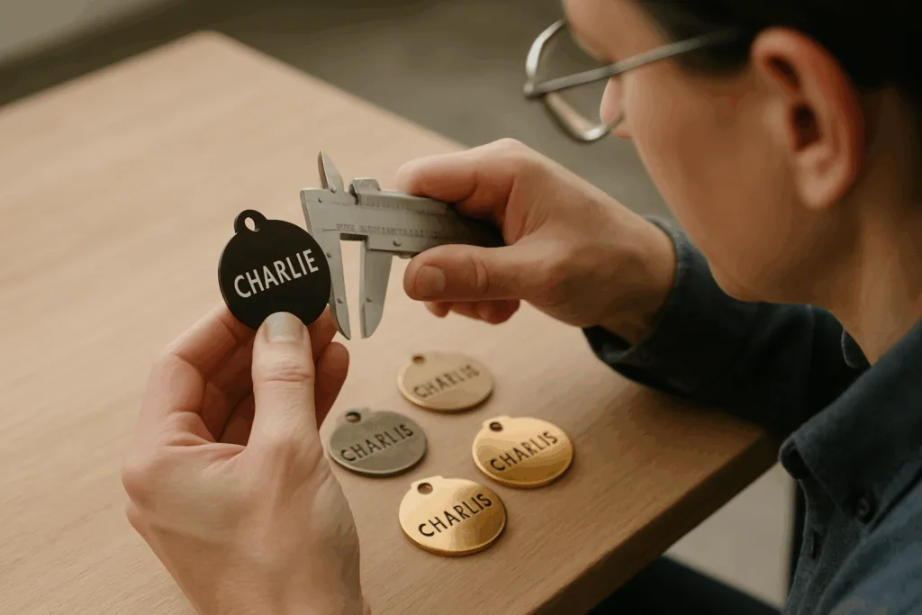 pet tag quality control inspection