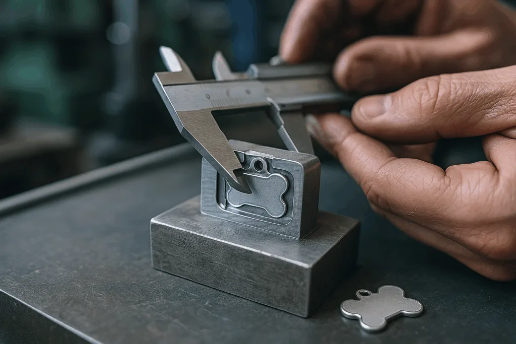 precision mold finishing small dog tag