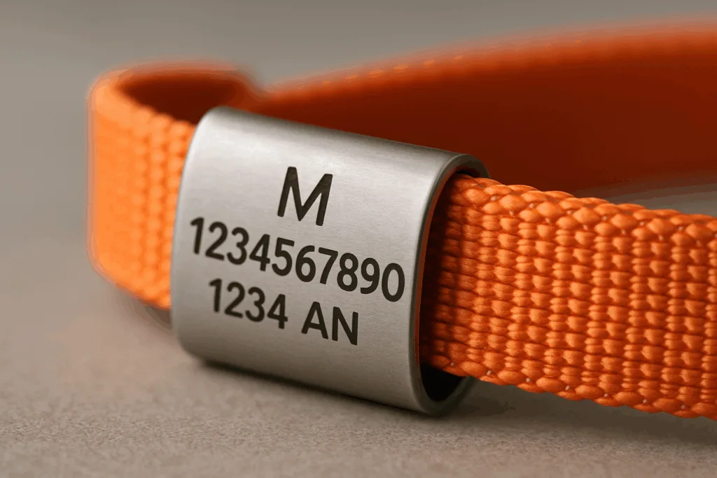 slideon silent dog tag nylon collar