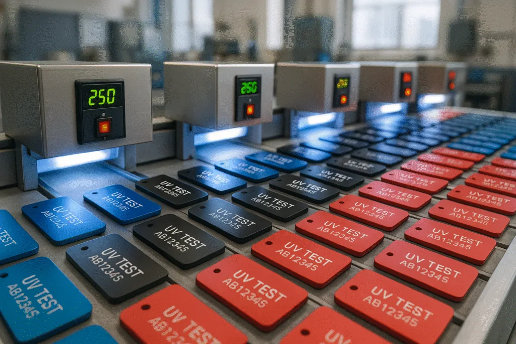 anodized aluminum tag durability testing