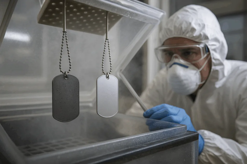 corrosion testing for dog tags