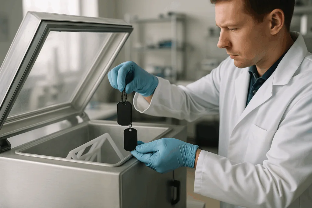 dog tags salt spray lab test