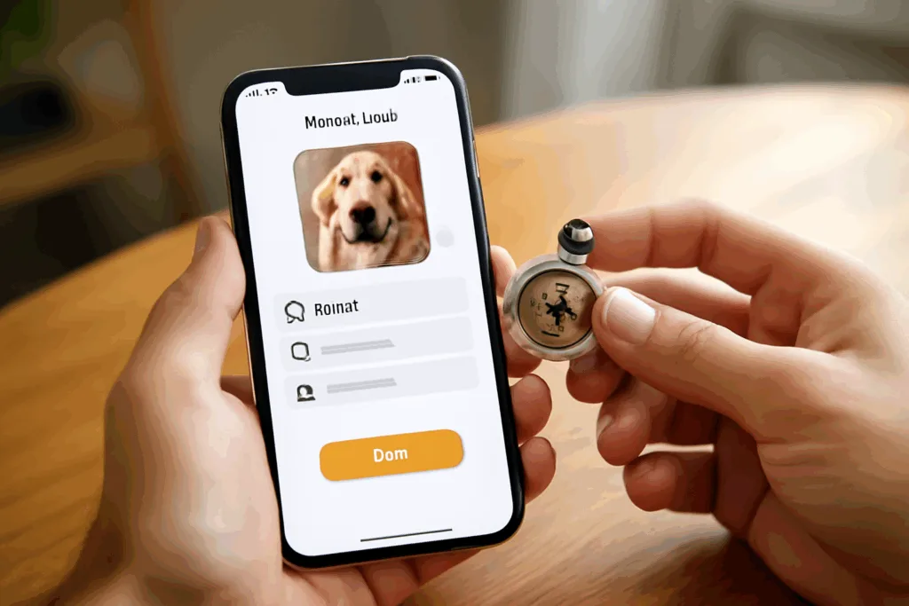 owner updating nfc dog tag app