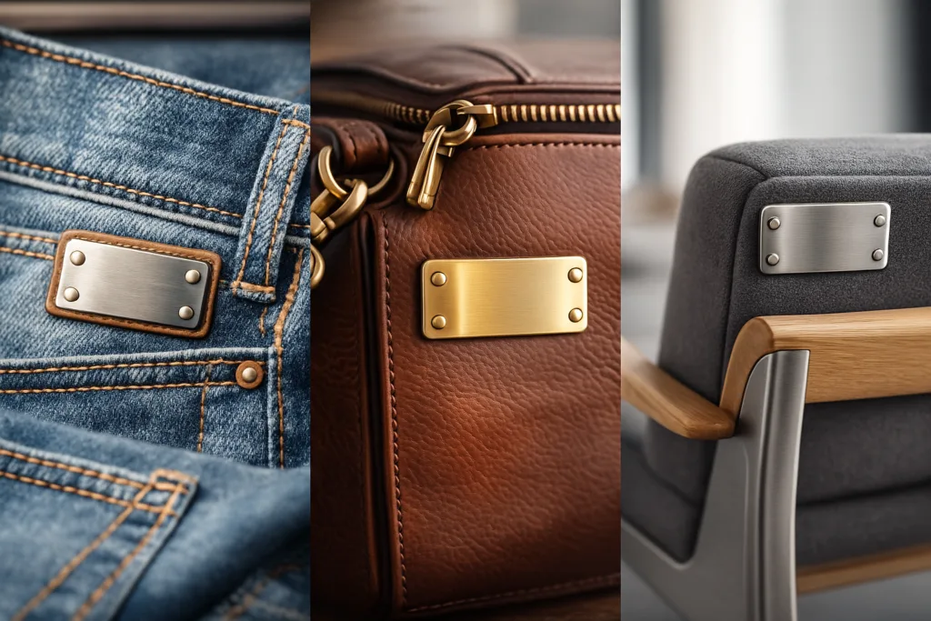 Custom Metal Logo Tags — Material & Finish Manufacturing Guide 3 custom logo tags applications