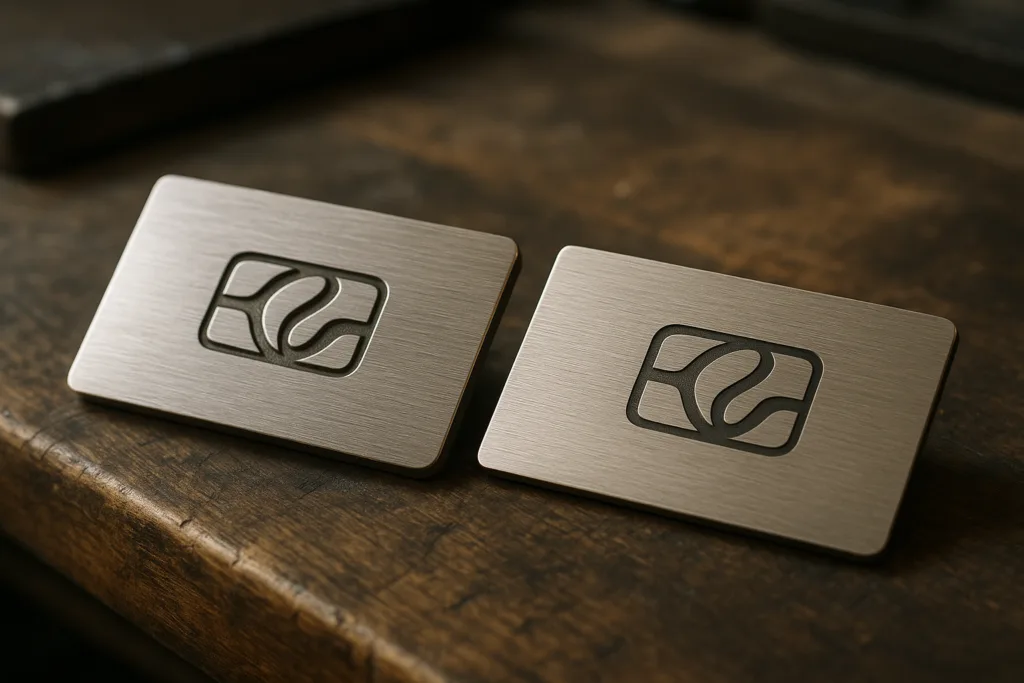 Engraved Metal Name Tags with Brand Logos: Precision & Reliability for Every Application 1 deep vs laser engraved name tags