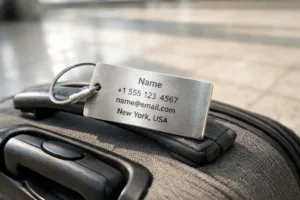 what to write on luggage tag with essential info