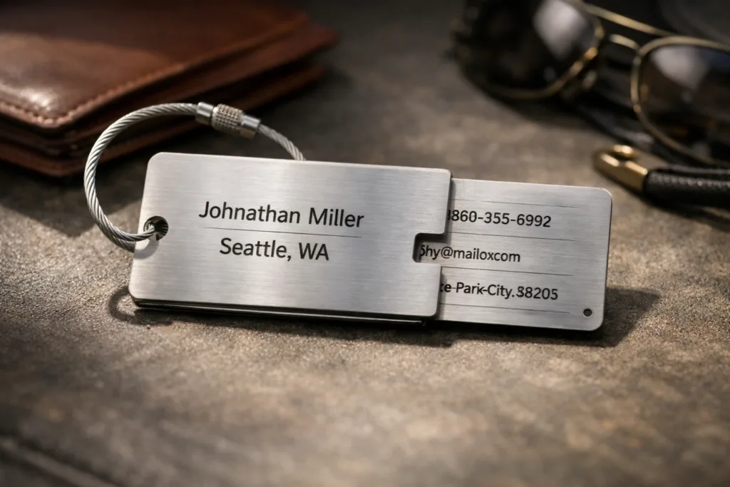 What to Write on a Luggage Tag (Without Sharing Too Much) 2 luggage tag privacy flapjpg