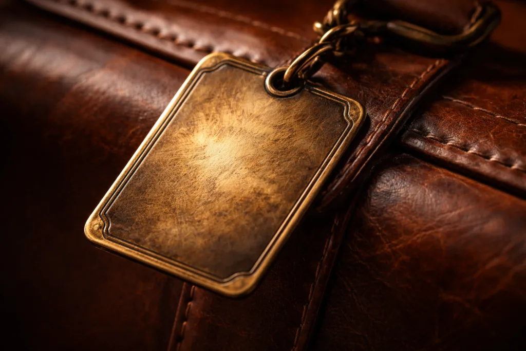 Antique Finishes: How to Capture a Vintage Look and Celebrate Brand Heritage 3 antique finish bag tag leather luggage