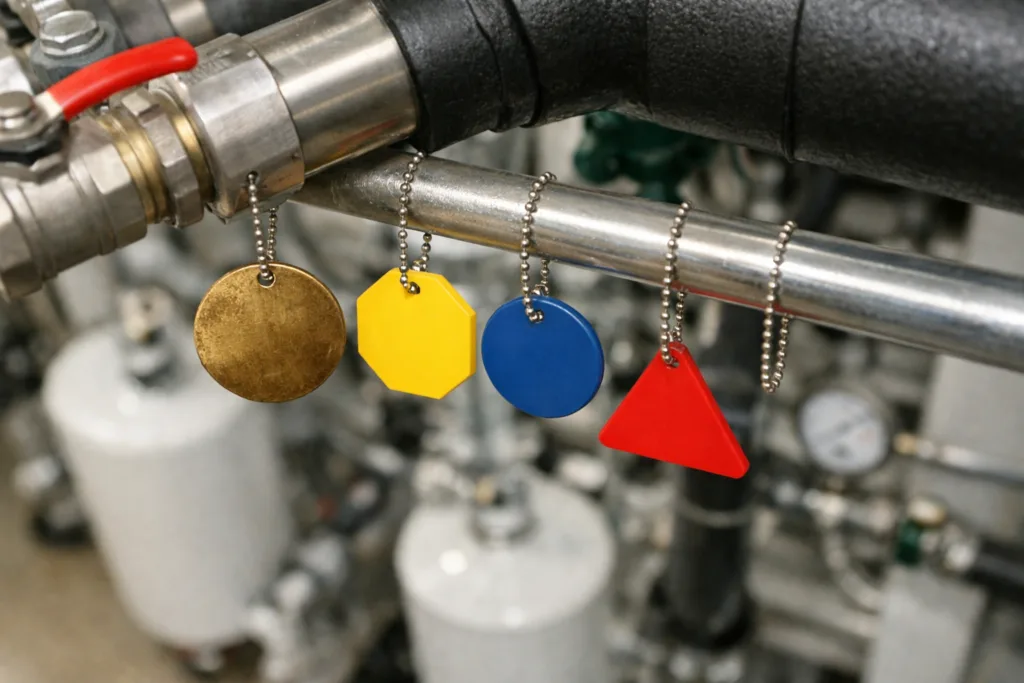 The Ultimate Guide to Choosing Brass vs. Plastic Valve Tags for Plumbing Identification 1 brass plastic valve tags plumbing identification