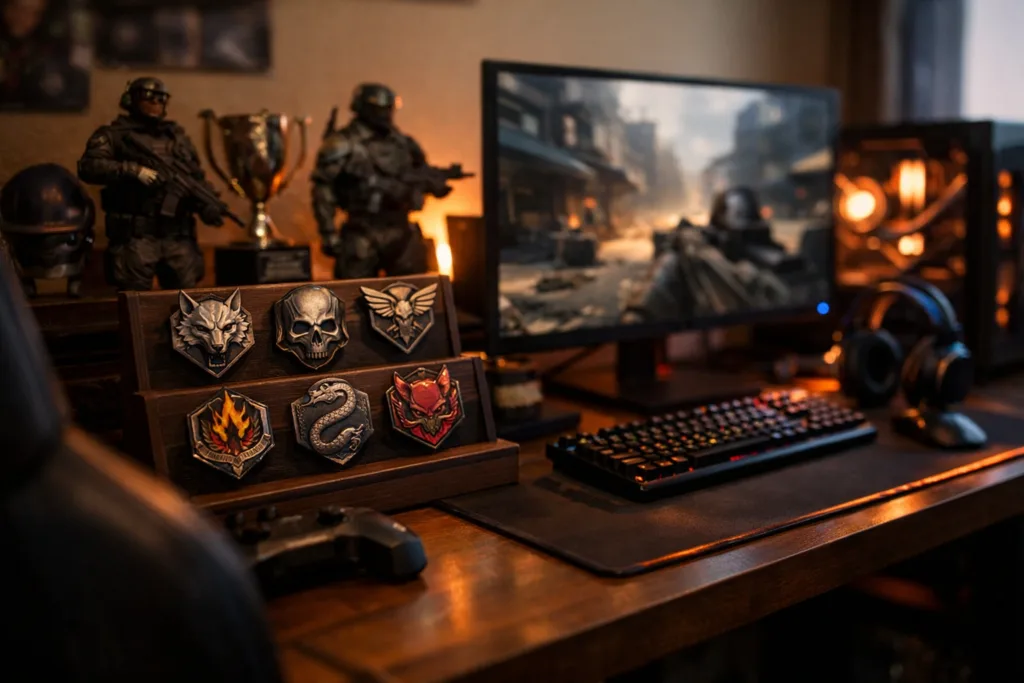 7 Ways Clan Tags in Gaming Merchandise Revolutionize E-sports Team Identity 3 collectible clan tags gaming setup