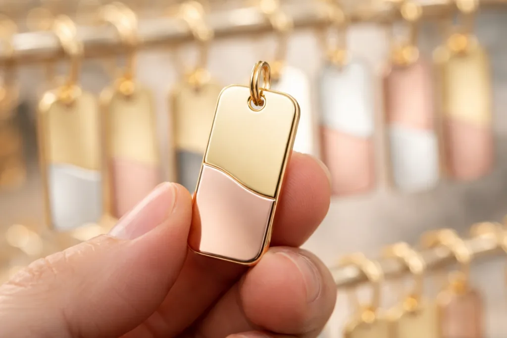 Dual Plating: 9 Artistic & Technical Ways Two Colors Transform Metal Tags 2 duo plated jewelry tag handoff