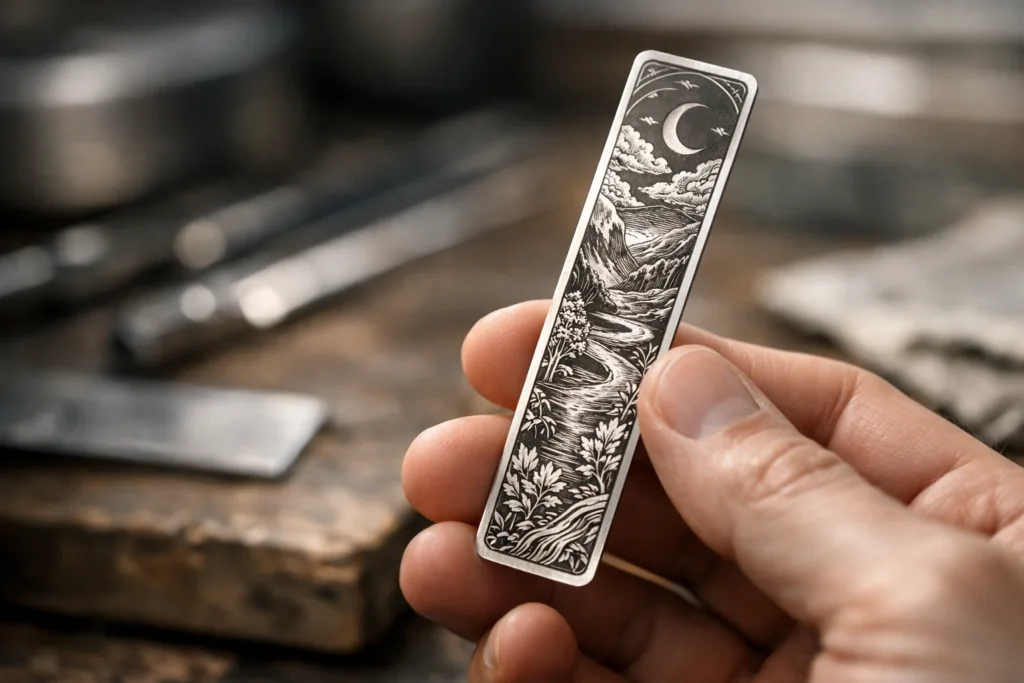 Unlock Stunning Detail: Photo Etching for Modern Thin Metal Bookmarks 3 final inspection photo etched bookmark