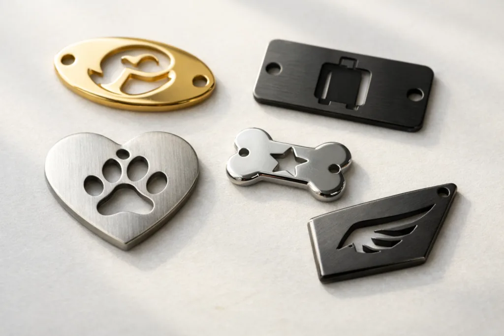 7 Expert Secrets to Stunning Cut-Out Detailing for Metal Logo Tags 3 pierced metal logo tag variety
