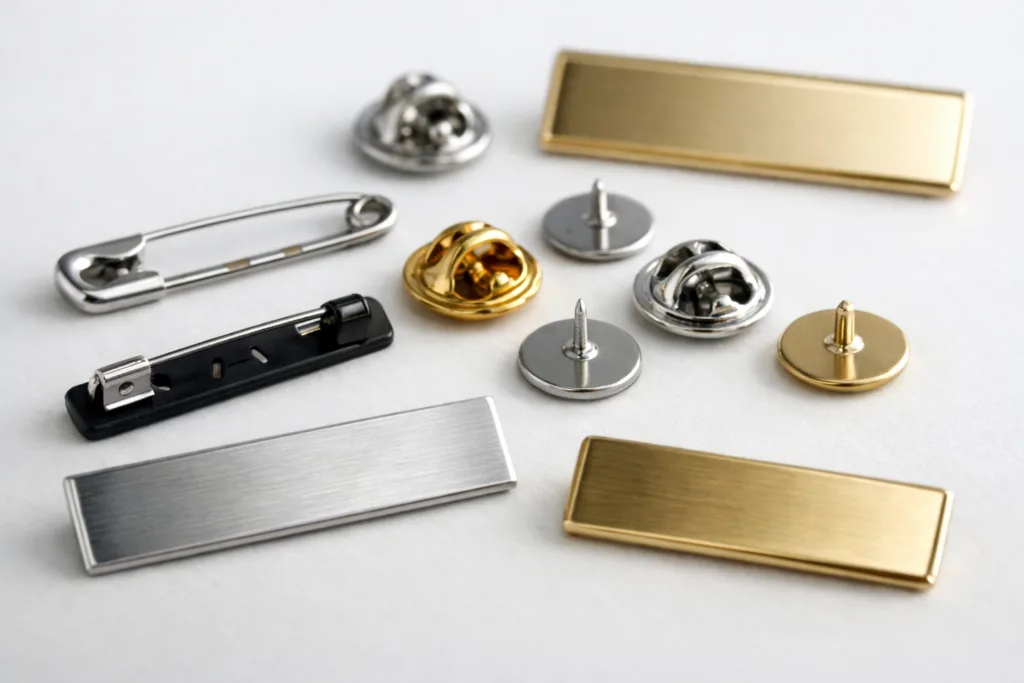 Choosing the Right Badge Attachment: Safety Pins vs. Clutch Pins Explained for Engineers & Buyers 1 badge attachment safety clutch metal