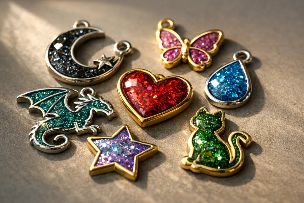 9 Ways Glitter Enamel Instantly Energizes Your Merchandise and Collectible Tags 3 collectible tags glitter enamel arrangement