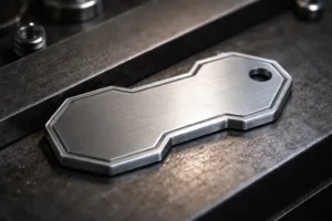 A close-up view of die-cut tags featuring expertly managed edges for both branding and identification, emphasizing precise bleed and border finishes.