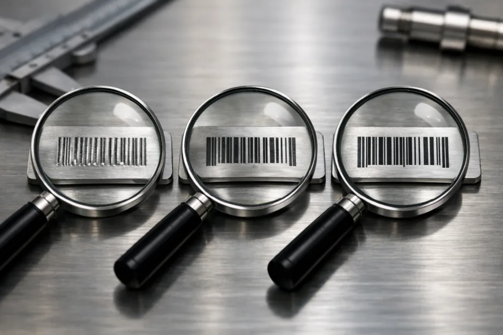 Laser Etching vs. Printing: The Smart Guide to Metal Barcoding for Inventory Management 2 comparison metal barcoding methods