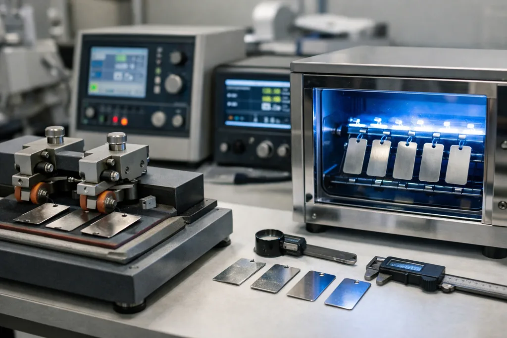 Why Custom Metal Tags Require Minimum Order Quantities: Practical Guide for Buyers and Engineers 3 durability testing metal tags