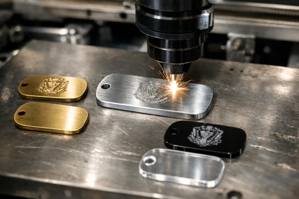 Choosing the Right Engraving Materials: The Ultimate Guide to Blank Tags for Retail and Industry 2 engraving materials laser process