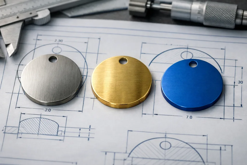 How Reordering Metal Tags Slashes Costs: The Mold Fee Advantage Explained 2 metal tag material comparison 1