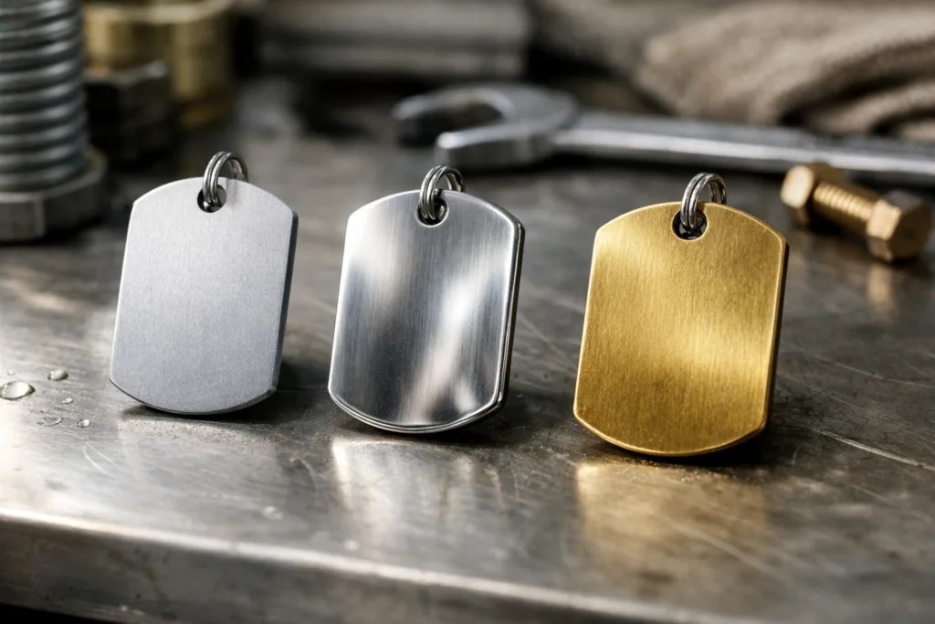 The Expert Guide to Effective Dog Tag Information: What B2B Buyers Need to Know 2 comparing dog tag materials