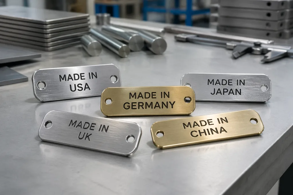 The Complete Guide to Country of Origin Labeling: Legal Requirements, Material Choices, and Proven Compliance Strategies 1 country of origin labeling metal tags