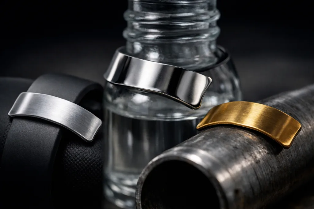 Curved Tags That Fit: How Shaped Metal Tags Unlock Comfort, Branding, and Durability 2 curved tags material comparison