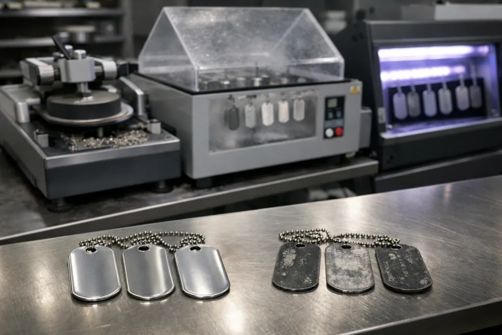 Engraved Dog Tags vs Printed: The Ultimate Durability & Selection Guide 3 laser etched dog tags durability testing