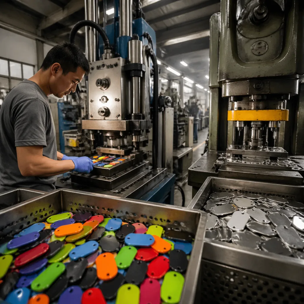 manufacturing silicone metal dog tags
