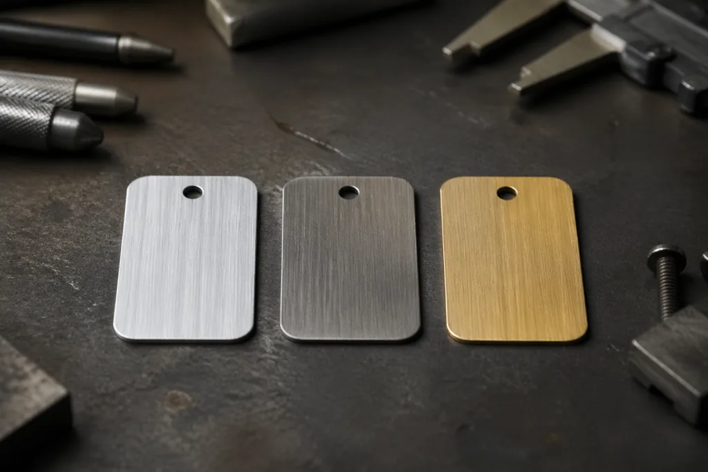Why Heavy Metal Tags Instantly Upgrade Your Brand’s Perceived Value: The Science Explained 2 metal tag material comparison