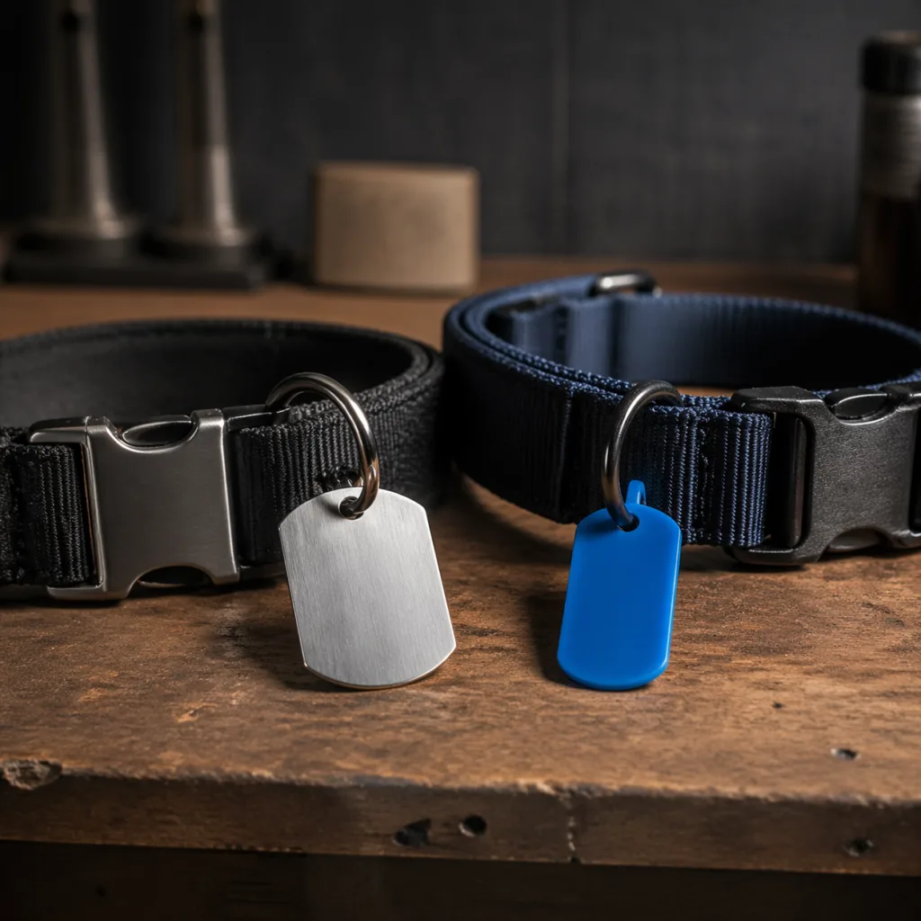 Silent vs Metal Dog Tags: Noise-Free or Durable? The Practical Guide for B2B Buyers 1 silent vs metal dog tags collars